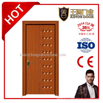 Porte intérieure moderne en bois solide / porte intérieure en PVC